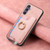 Samsung Galaxy S24 FE Retro Cross Leather Ring Horizontal Insert Card Bag MagSafe Phone Case - Pink