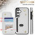 Samsung Galaxy S24 FE Rhombic Dual Buckle Card Slots Phone Case with Lanyard - White