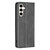 Samsung Galaxy S24 FE Rhombus Texture Magnetic Leather Phone Case - Black