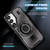 Samsung Galaxy S24 FE Ring Holder Carbon Fiber PC Hybrid TPU Phone Case - Grey