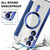 Samsung Galaxy S24 FE Shield MagSafe RFID Anti-theft Rhombus Leather Phone Case - Dark Blue