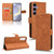 Samsung Galaxy S24 FE Skin Feel Magnetic Flip Leather Phone Case - Brown Samsung Galaxy S24 FE Skin Feel Magnetic Flip Leather Phone Case - Brown