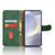 Samsung Galaxy S24 FE Skin Feel Magnetic Flip Leather Phone Case - Green