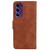 Samsung Galaxy S24 FE Skin Feel Pure Color Flip Leather Phone Case - Brown