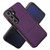 Samsung Galaxy S24 FE Tri-fold Holder Leather Phone Case with Card Slot - Dark Purple