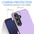 Samsung Galaxy S24 FE Tri-fold Holder Leather Phone Case with Card Slot - Light Purple