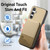 Samsung Galaxy S24 FE Twill Fabric Leather Vertical Flip RFID Card Bag Phone Case - Khaki