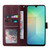 Samsung Galaxy A16 5G / A26 5G 3-Card Slots Multifunctional Leather Phone Case - Wine Red