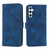 Samsung Galaxy A16 5G / A26 5G Embossed Line Leather Phone Case with Lanyard - Blue