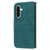 Samsung Galaxy A16 5G / A26 5G Embossed Stripes Skin Feel Leather Phone Case - Dark Green
