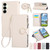 Samsung Galaxy A16 5G / A26 5G Round Buckle Zipper Wallet Leather Phone Case with Crossbody Strap - White