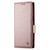 Samsung Galaxy A16 5G / A26 5G Side Buckle Magnetic Frosted Leather Phone Case - Rose Gold