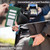 Samsung Galaxy A26 5G ABEEL Color Block Magnetic RFID Leather Phone Case - Green-Black