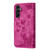 Samsung Galaxy A26 5G Butterfly Cat Embossing Flip Leather Phone Case - Pink
