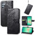 Samsung Galaxy A26 5G Butterfly Love Flower Embossed Leather Phone Case - Black
