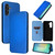 Samsung Galaxy A26 5G Carbon Fiber Texture Flip Leather Phone Case - Blue