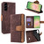Samsung Galaxy A26 5G Color Stitching Skin Feel Leather RFID Blocking Phone Case - Brown