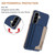 Samsung Galaxy A26 5G Colour Matching Horizontal Magnetic Card Bag RFID MagSafe Phone Case - Dark Blue
