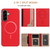 Samsung Galaxy A26 5G Colour Matching Horizontal Magnetic Card Bag RFID MagSafe Phone Case - Red Samsung Galaxy A26 5G Colour Matching Horizontal Magnetic Card Bag RFID MagSafe Phone Case - Red