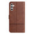 Samsung Galaxy A26 5G Cowhide Texture Stitching Leather Phone Case - Coffee
