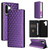Samsung Galaxy A26 5G Cubic Grid Texture Flip Leather Phone Case - Purple Samsung Galaxy A26 5G Cubic Grid Texture Flip Leather Phone Case - Purple