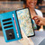 Samsung Galaxy A26 5G Daisy Embossed Leather Phone Case - Blue