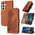 Samsung Galaxy A26 5G Datura Flower Embossed Flip Leather Phone Case - Brown Samsung Galaxy A26 5G Datura Flower Embossed Flip Leather Phone Case - Brown