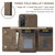 Samsung Galaxy A26 5G DG.MING M1 Series 3-Fold Multi Card Wallet + Magnetic Phone Case - Coffee