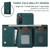 Samsung Galaxy A26 5G DG.MING M1 Series 3-Fold Multi Card Wallet + Magnetic Phone Case - Green
