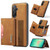 Samsung Galaxy A26 5G DG.MING M2 Series 3-Fold Multi Card Bag + Magnetic Phone Case - Brown