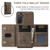 Samsung Galaxy A26 5G DG.MING M2 Series 3-Fold Multi Card Bag + Magnetic Phone Case - Coffee