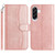 Samsung Galaxy A26 5G Dual-Folded S-shape Leather Phone Case - Rose Gold