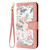 Samsung Galaxy A26 5G Floral Pattern Leather Phone Case with Lanyard - Pink