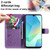 Samsung Galaxy A26 5G Global Cat Bee Embossing Pattern Shockproof Leather Case - Purple