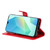 Samsung Galaxy A26 5G Global Cat Bee Embossing Pattern Shockproof Leather Case - Red