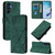 Samsung Galaxy A26 5G Global Crossbody 3D Embossed Flip Leather Phone Case - Green