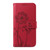 Samsung Galaxy A26 5G Global Dandelion Embossed Pattern Flip Leather Phone Case - Red