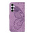 Samsung Galaxy A26 5G Global Swallowtail Butterfly Embossed Leather Phone Case - Purple