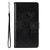 Samsung Galaxy A26 5G Global Tree & Cat Embossed Pattern Flip Leather Phone Case - Black