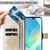 Samsung Galaxy A26 5G Global Tree & Cat Embossed Pattern Flip Leather Phone Case - Gold