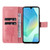 Samsung Galaxy A26 5G Global Tree & Cat Embossed Pattern Flip Leather Phone Case - Pink