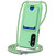 Samsung Galaxy A26 5G Integrated Card Bag Solid Color Liquid Silicone Phone Case with Lanyard - Green