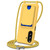 Samsung Galaxy A26 5G Integrated Card Bag Solid Color Liquid Silicone Phone Case with Lanyard - Yellow