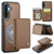 Samsung Galaxy A26 5G JEEHOOD J05 Business Magnetic Style RFID Leather Phone Case - Brown