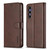 Samsung Galaxy A26 5G LC.IMEEKE Calf Texture Leather Phone Case - Coffee