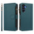 Samsung Galaxy A26 5G Magnetic Closure 9 Card Slots Zipper Leather Case with Hand Strap - Dark Green Samsung Galaxy A26 5G Magnetic Closure 9 Card Slots Zipper Leather Case with Hand Strap - Dark Green