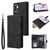 Samsung Galaxy A26 5G Multifunctional Frosted Zipper Wallet Leather Phone Case - Black