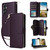 Samsung Galaxy A26 5G Nine-card Slots Zipper Wallet Bag Leather Phone Case - Dark Purple