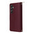 Samsung Galaxy A26 5G Nine-card Slots Zipper Wallet Bag Leather Phone Case - Wine Red