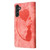 Samsung Galaxy A26 5G Pen Heart Cat Embossed Leather Phone Case - Orange